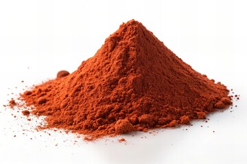 Close-Up of Red Chili Powder Spilled on White Surface
