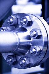 The flanged connection of pipeline