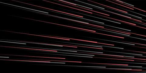 Red gray geometric abstract background on dark space with lines motion decoration. High speed with stripes style. Modern graphic design element concept for web banner, flyer, card, or brochure cover