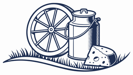 nautical design elements with ship