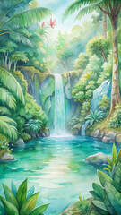 Fototapeta premium waterfall in the forest