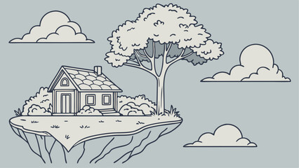 vector illustration of a winter landscape