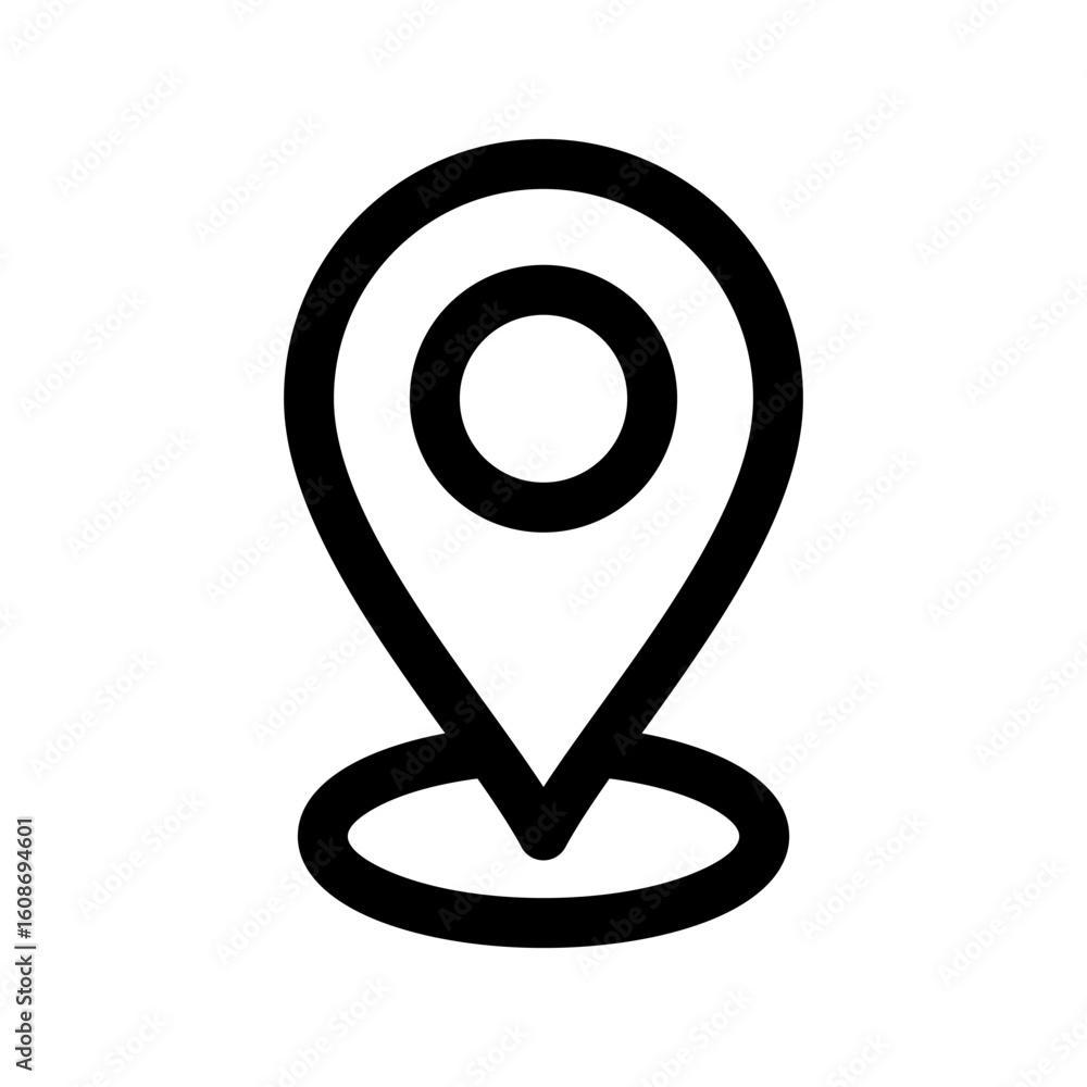Poster pin map icon vector from web design set