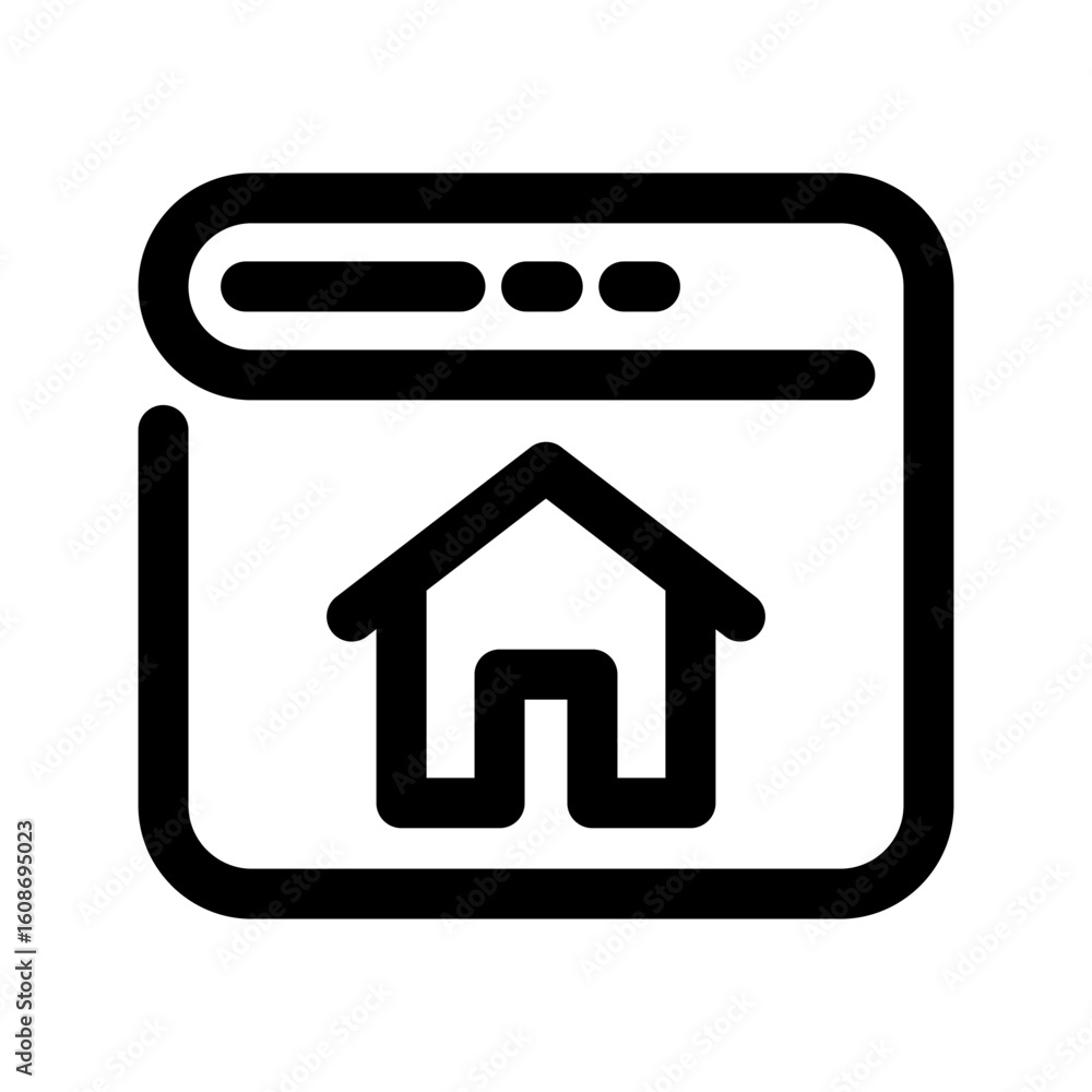 Poster homepage icon vector from web design set