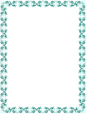 Persian Border Design Ornamental Vintage Frame Design Classic Decorative Border Template Retro Style Floral Border Vector Antique Pattern Frame for Invitation Elegant Monochrome Border Illustration 