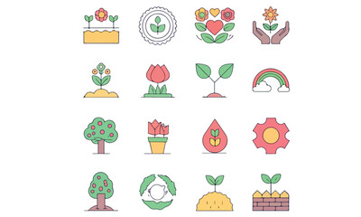 Gardening & Agriculture Icon Set