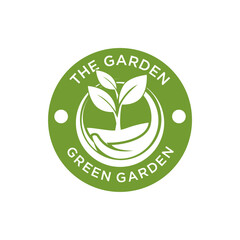 Garden Landscape Logo Design Vector Template