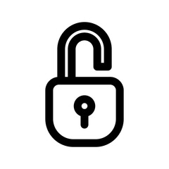 Unlock Icon Vector From Web Design Set