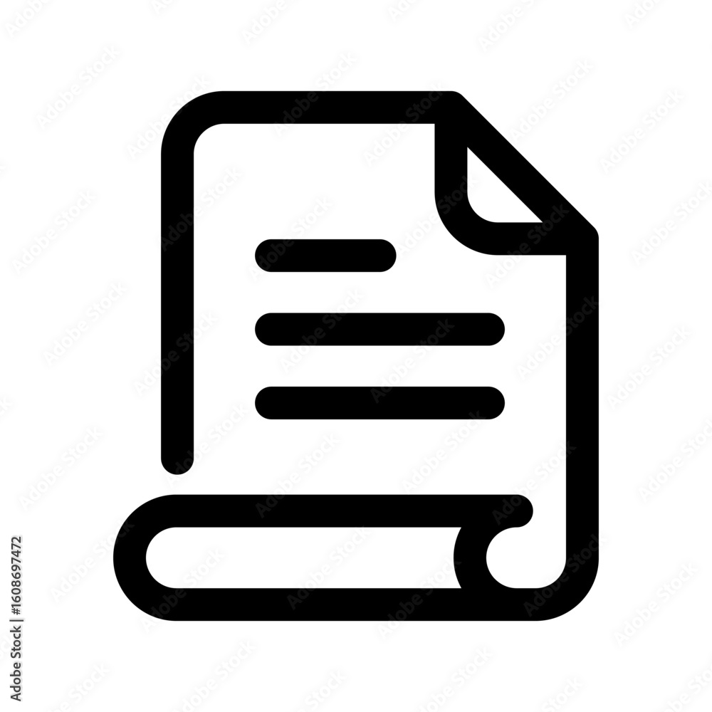 Poster paper icon vector from web design set