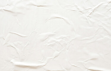 Crumpled White Paper Texture Background