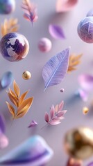 Eco Harmony: Floating Icons on Gradient