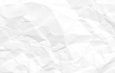 Crumpled White Paper Texture Background