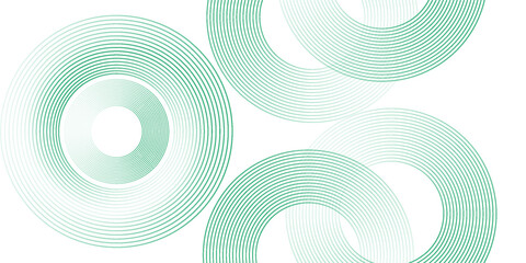 Green white abstract background overlap layer on bright space with circles effect decoration. Modern banner with lines style. Graphic design element stripes concept for flyer, card, or brochure cover