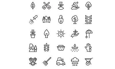 Gardening & Agriculture Icon Set © Sabbir Hossain