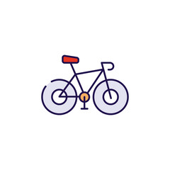 Fototapeta premium Bicycle icon design with white background stock illustration