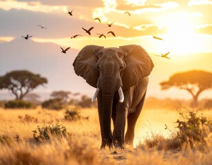 Obraz premium elephant in the savannah