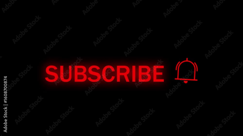 Aufkleber animated red subscribe button notification social media alert graphics. motion graphics red subscrib