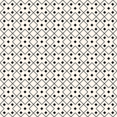 Geometric Grid Line Seamless Vector Pattern | Black and White Design