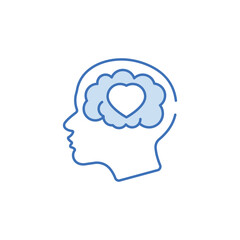 Mental Health icon design with white background stock illustration