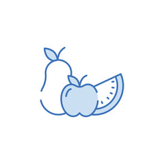 Fruits icon design with white background stock illustration