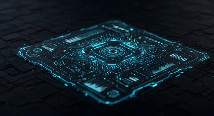 Futuristic Dark AI Technology Background
