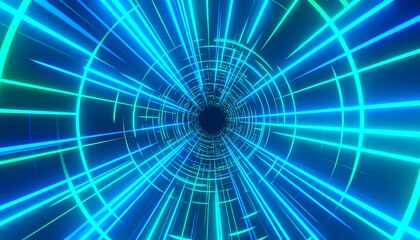 Abstract neon tunnel effect