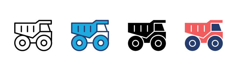 Dumper Truck icon sheet multiple style collection © santerabos