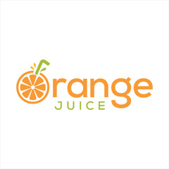 Vibrant Orange Juice Logo Design Showcasing Freshness and Natural Ingredients with a Playful and Modern Aesthetic Appeal