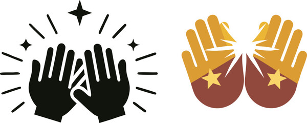 Vector silhouette of a hand icon
