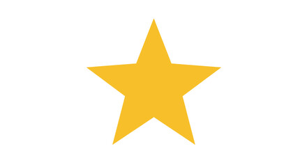 Obraz premium Simple Golden Star Shape with Five Points Geometric Design Element.