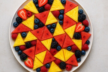 Geometric fruit platter


