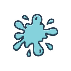 Color illustration icon for stain