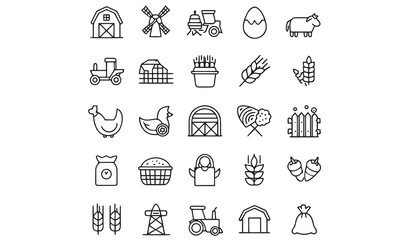 Gardening & Agriculture Icon Set