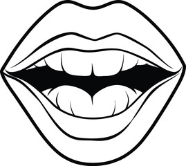 vector illustration of lips