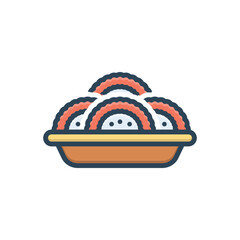 Color illustration icon for gujiya