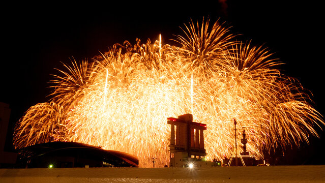 Hanami , firework festival at Nagoya port