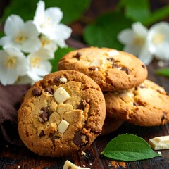 Chocolate chip cookies with white chocolate