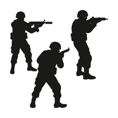 Soldier silhouette, American soldier silhouette, war silhouette
