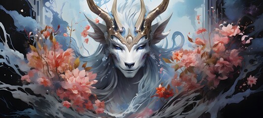A white walker ifrit , a small creature made of glass that is sitting in the palm of your hand, generative AI