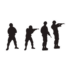 Soldier silhouette, American soldier silhouette, war silhouette