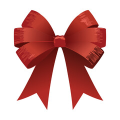 Elegant Dark Red Ribbon Bow