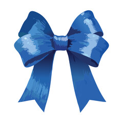 Rich Dark Blue Ribbon Bow