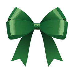 Classic Green Ribbon Gift Bow