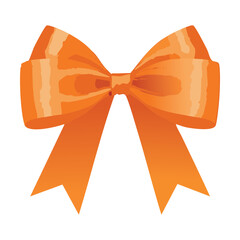 Vibrant Orange Decorative Gift Bow