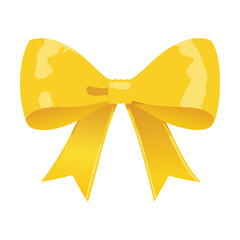 Soft Light Yellow Ribbon Bow