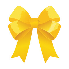 Bright Yellow Decorative Gift Bow