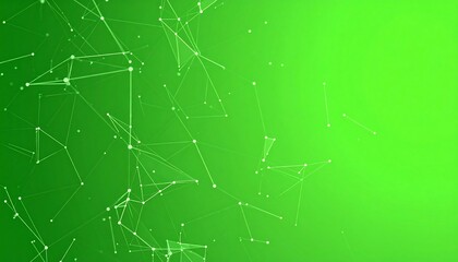 Abstract network graphic, green background
