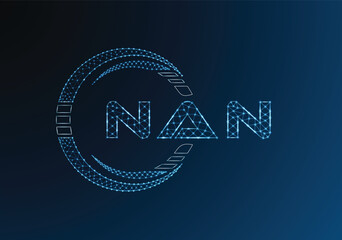 NAN low poly letter logo vector design. NAN lower poly logo design. Low poly logo.