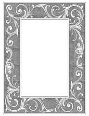 Royal floral pattern border and frame illustration	
