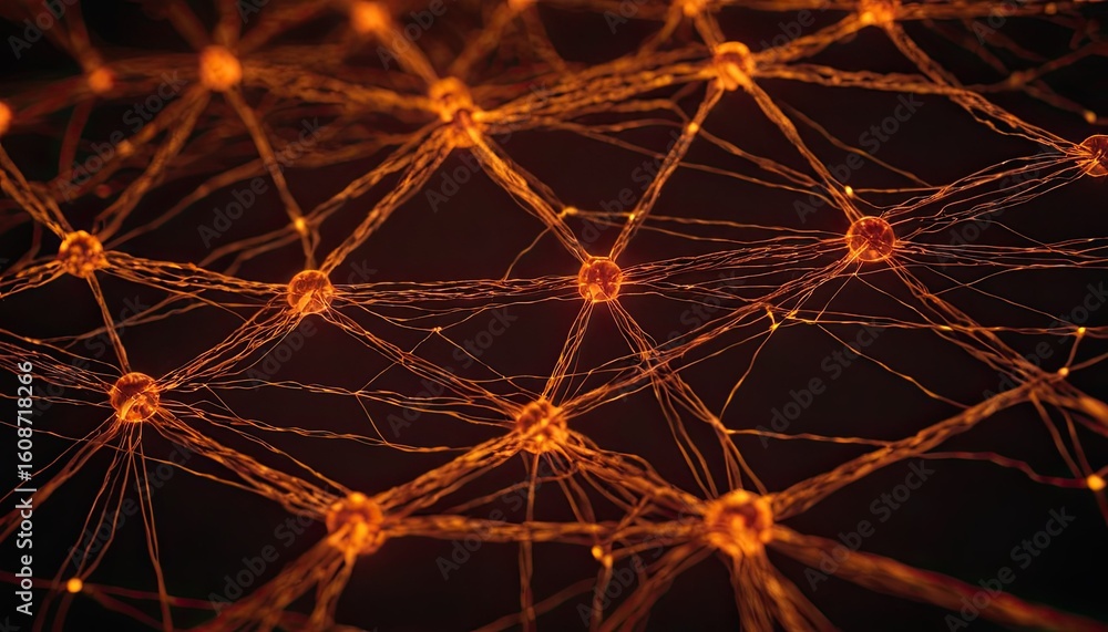 Poster digital techno background with connecting lines and dots 3